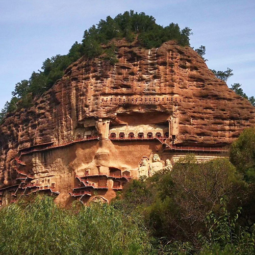 甘肃旅游景点-麦积山石窟